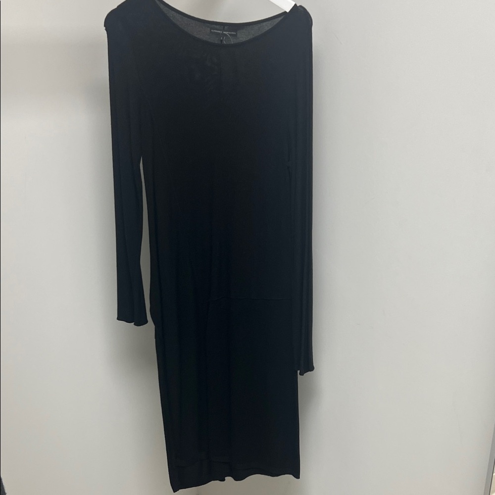 Chic Black Knit Long Sleeve Dress